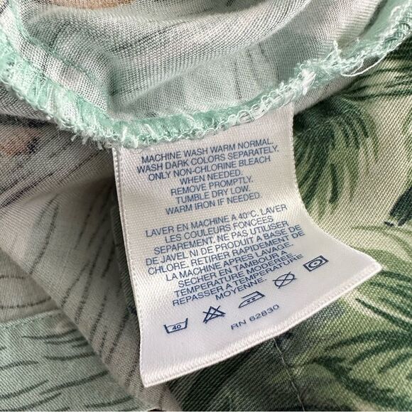 Land's End Rayon Hawaiian Camp Shirt Tropical Print Vacation Beach Men’s XL - Picture 7 of 7